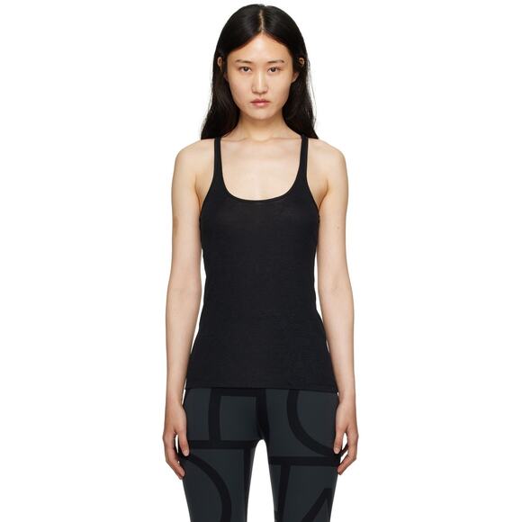 Totême NWT Black Linen Scoop Neck Tank Top Size XS - Picture 1 of 6
